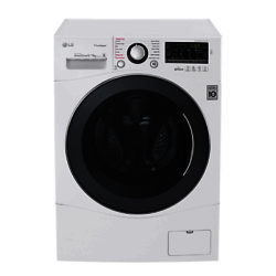 LG FH4A8FDH2N Freestanding Washer Dryer, 9kg Wash/6kg Dry Load, A Energy Rating, White